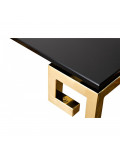 Консоль на металлических ножках черное стекло/золото 120*40*78см 13RXC3049-GOLD в интернет-магазине зеркальной мастерской ЗЕРКАЛА-М фото 3 